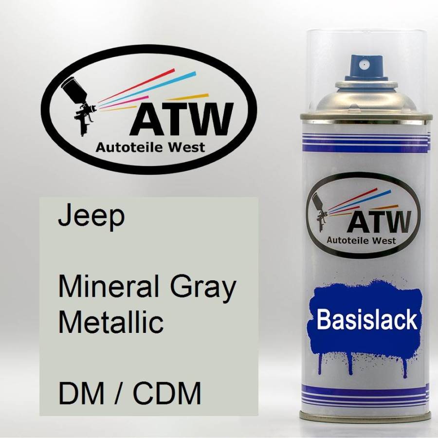 Jeep, Mineral Gray Metallic, DM / CDM: 400ml Sprühdose, von ATW Autoteile West.